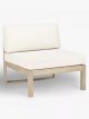 Single Modular Garden Lounge Chair Section,(Eucalyptus Wood), Natural