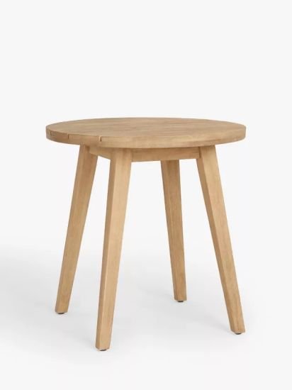 Round Garden Bistro Table, 75cm, (Acacia Wood), Natural